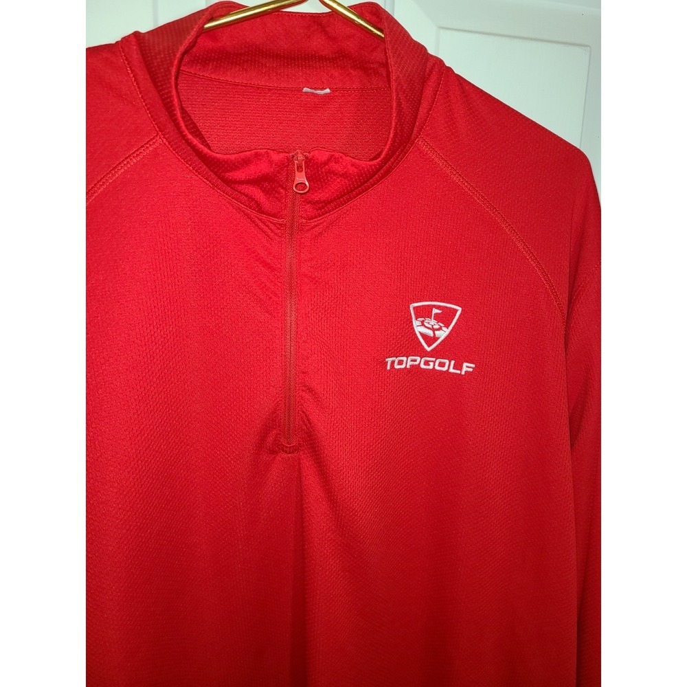 Cutter & Buck DryTec Pullover Mens 2XL(?) Red 1/4 Zip Golf‎ Sweater Top Golf